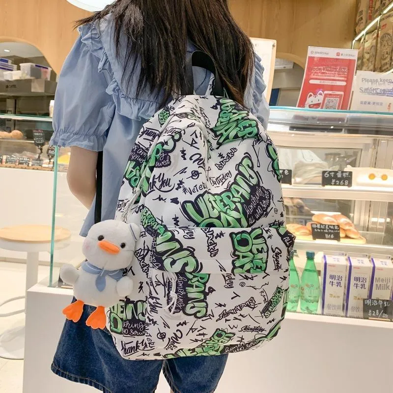 Huangmu Nylon Backpack Unisex Multicolor-5