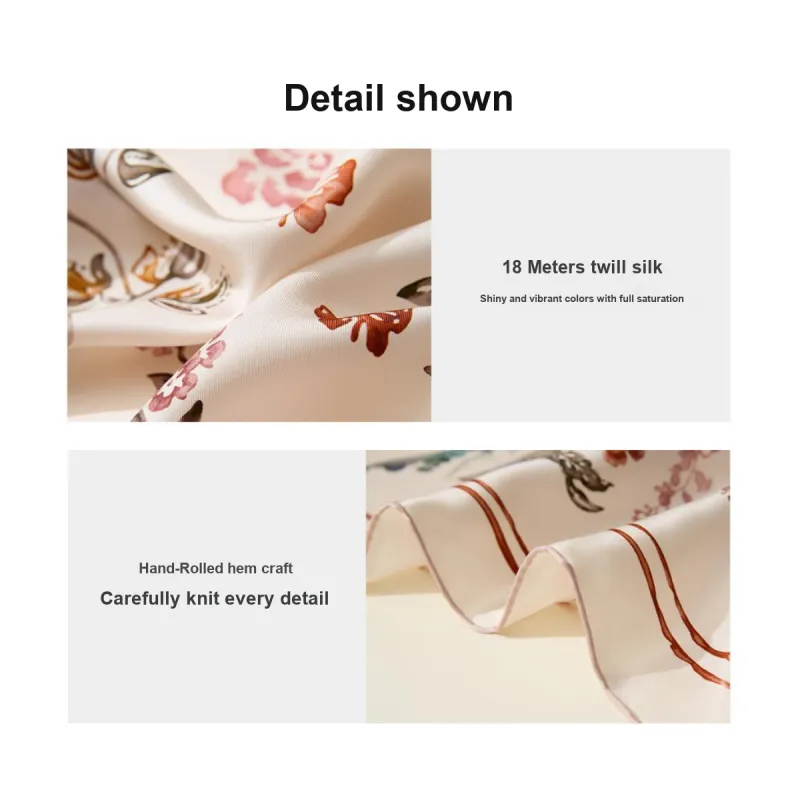 WENSLI Silk Scarves Unisex-2