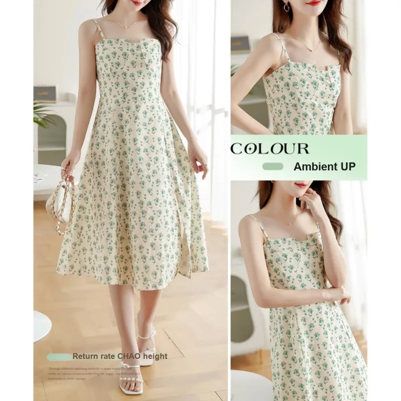 Like The Age Of Water Slip Dress Women's Green-3