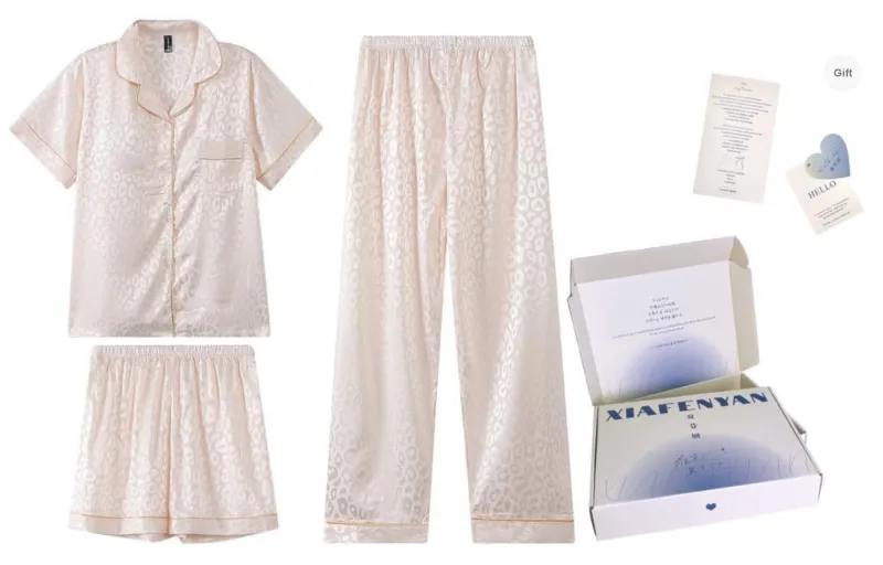 XIAFENYAN Pajama Set Women's Apricot-0