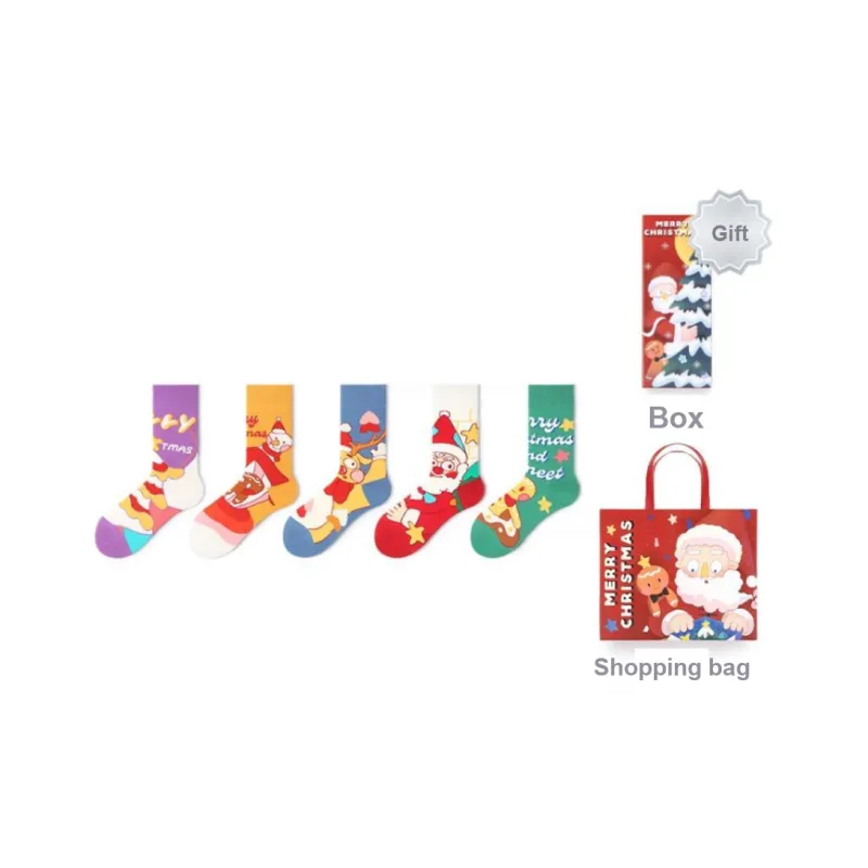 Primeet Mid Calf Socks Unisex Box 5 Pack-6