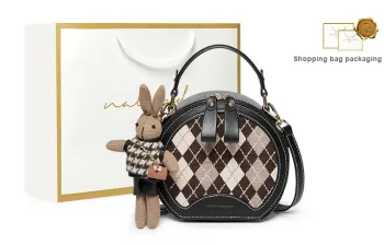 Narandu Fabric With Synthetic Leather Handbags Shoulder Bag Crossbody Bag Mini Women's Midnight Black/Coffee