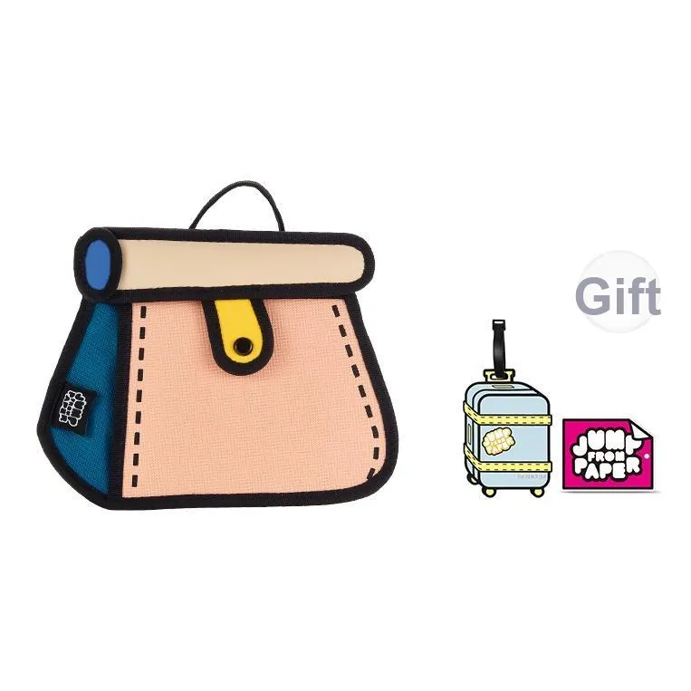 JumpFromPaper Polyester With Synthetic Leather Chain Crossbody One Shoulder Handbag Regular Women's Cantaloupe Color