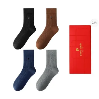 PIERRE CARDIN Mid Calf Socks Men's 4 Pack Box Included