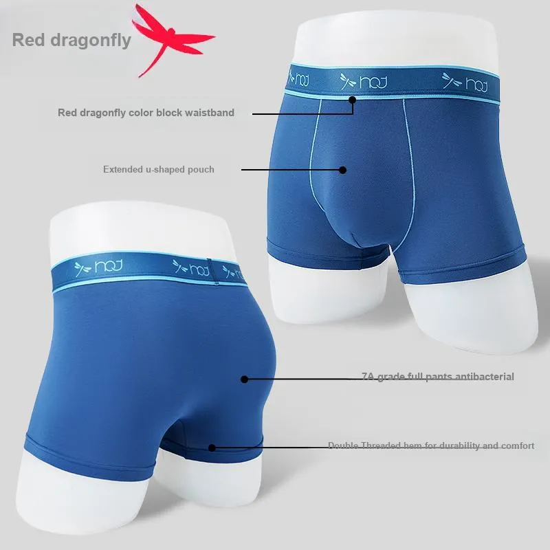 RED DRAGONFLY Cotton Panties Men's 4 Pack Gift Box Set-6