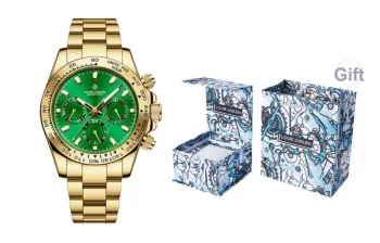 LOUIE JUELEN Ditan Collection Automatic Mechanical Movement Steel Strap Watch Men's Watches Green Dial