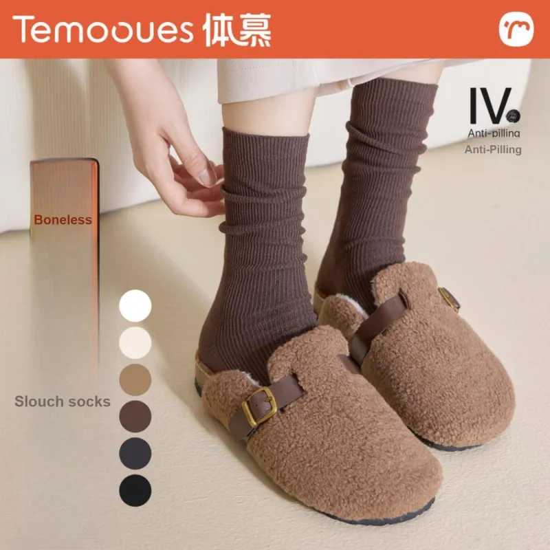 Temooues Mid Calf Socks Women's Combo Set-22