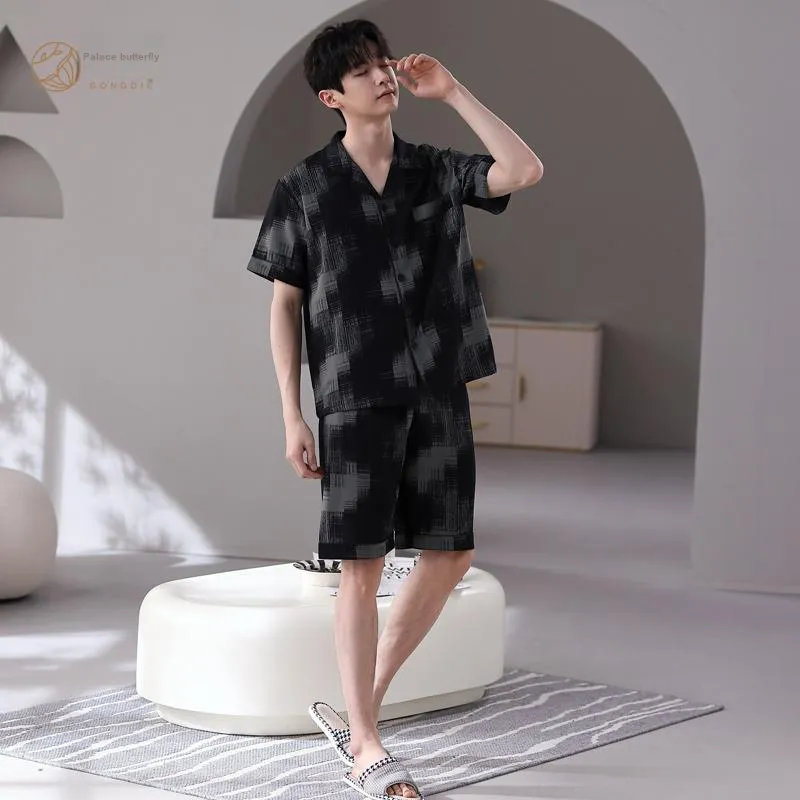 Gongdie Pajama Set Men's Shopping Bag Black-5