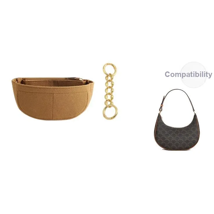 Luxury Care Artisan Workshop Felt Shoulder Bag, Handbag, Shoulder Strap Bag Strap Women's Slip Gold