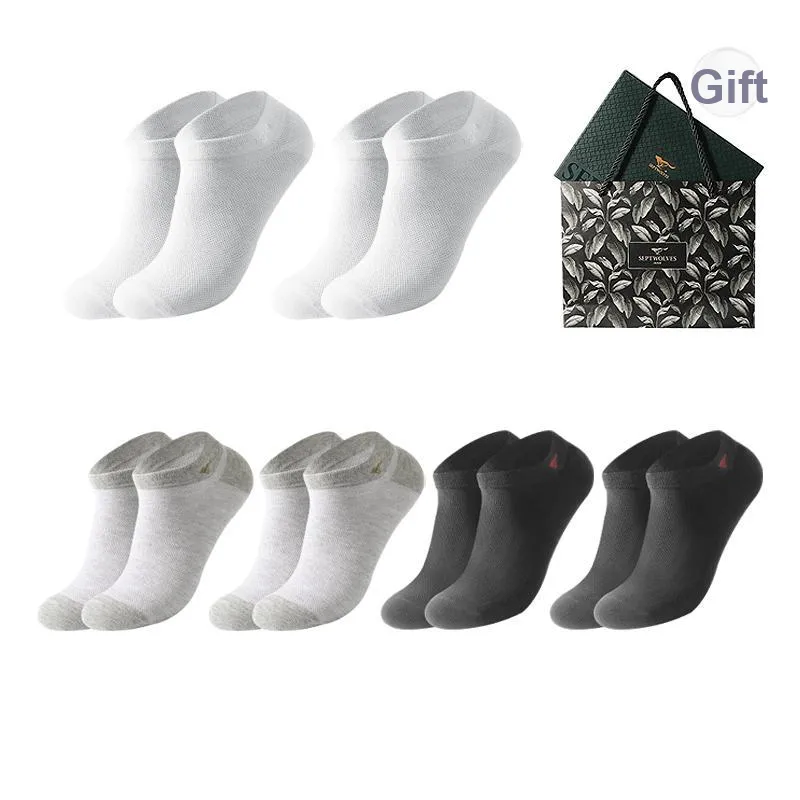 SEPTWOLVES Ankle Socks Summer Model Men's 6 Pairs Gift Box Sets+Shopping Bag