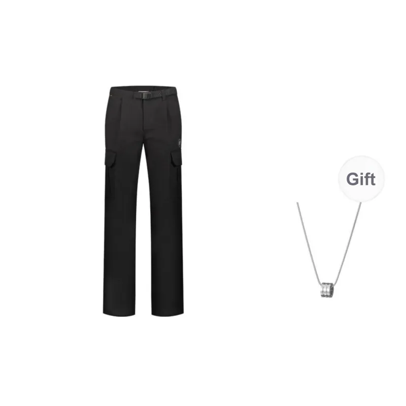 MAMMUT Mountain Tough Casual Pants Unisex Black Comes With Necklace-0