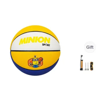 SIPAKESPORT x MINIONS PU Basketball Blue Yellow White Size 7 Ball Match