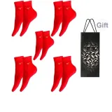Women's Red 5 Pack Shopping Bag Included (Minimalist Style Solid Color)
