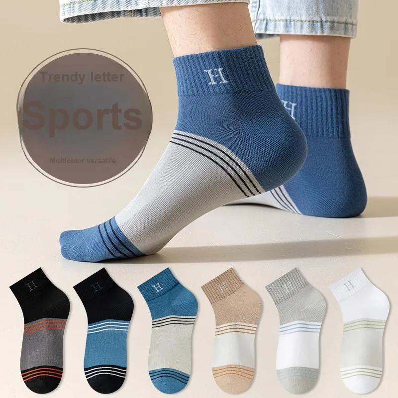 Master Mid Calf Socks Men's Shopping Bag 5 Pack-15