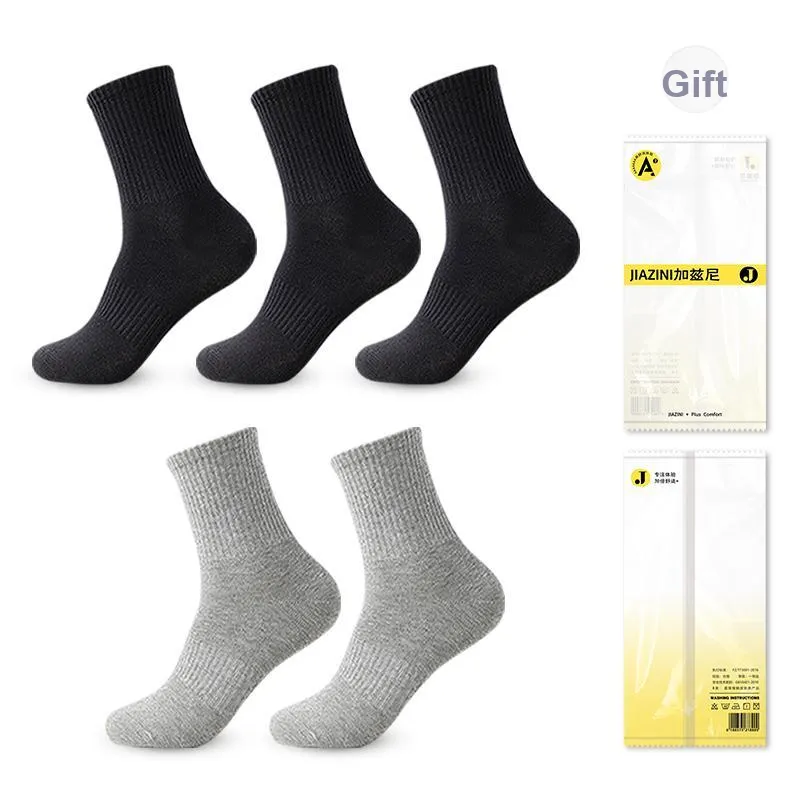 JIAZINI Mid Calf Socks Men's 5 Pack-30