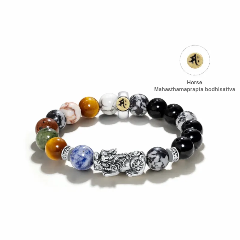 TANGSHU Map Stone Wealth And Good Luck Beaded Bracelet Unisex-31
