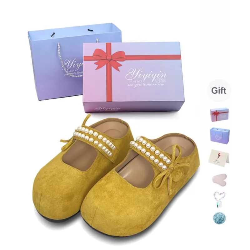 Take The Qin Rubber Sole Slip Resistant Closed Toe Slippers Women's Gift Box Set-31