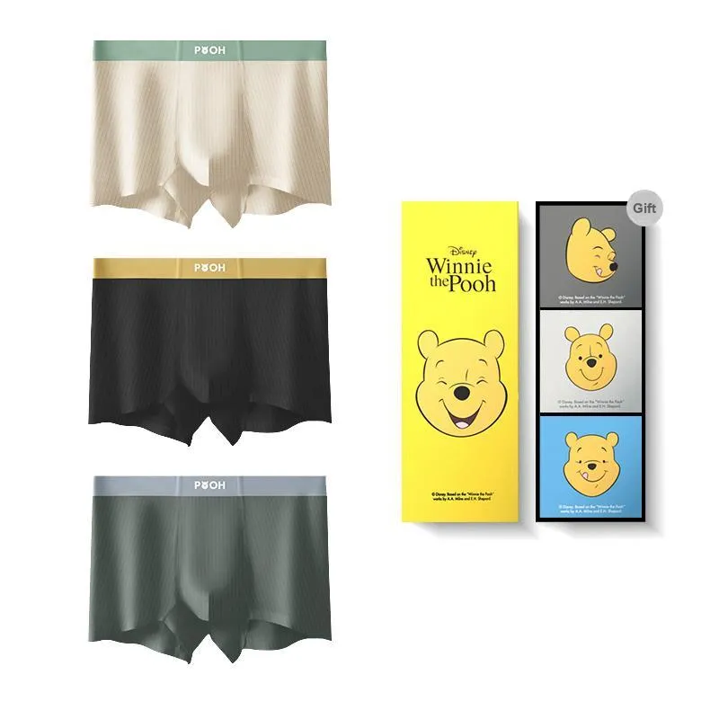 Disney Winnie The Pooh Series Underwear Gift Boxes Men's 3 Pack-9