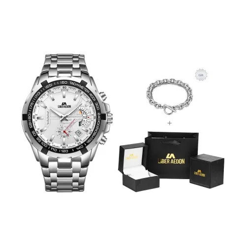 LIBER AEDON Кварцевый механизм Мужские часы 47 мм Белый