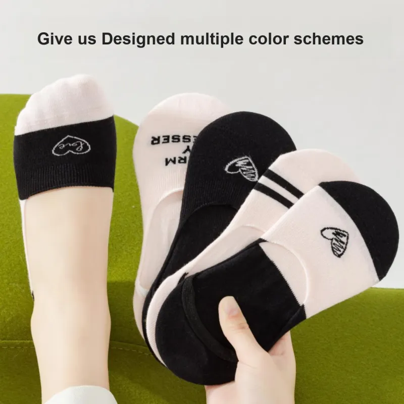Shuya No Show Socks Women's 5 Pack-2