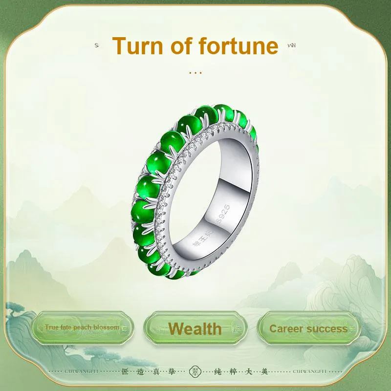 Princess Cui Ice Glutinous Jadeite Rings Women's-1
