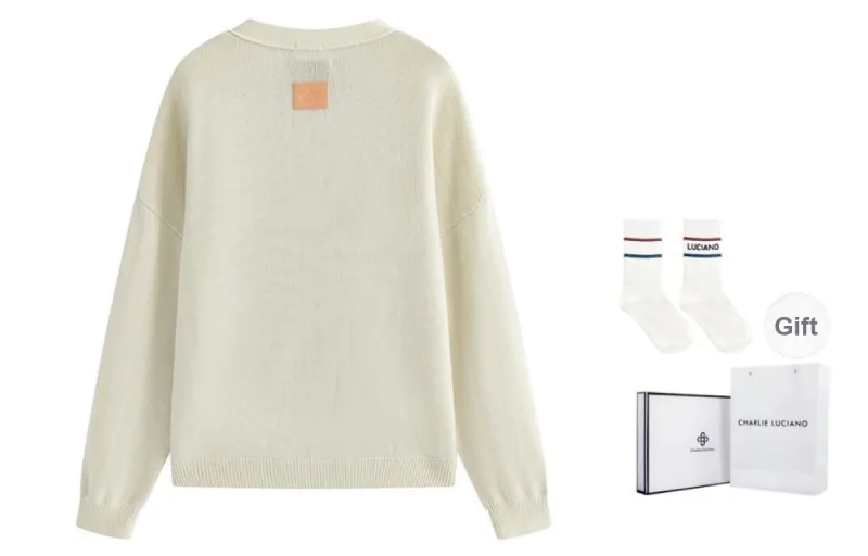 Charlie Luciano Knitwear Unisex White-1