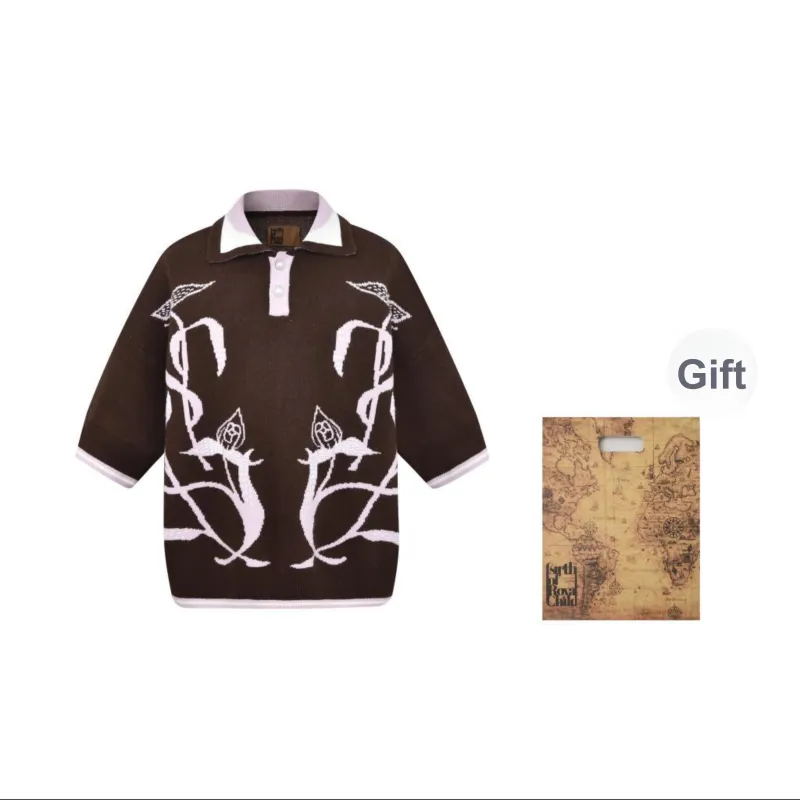 BIRTH OF ROYAL CHILD FW24 Polo Shirt Unisex Brown-2