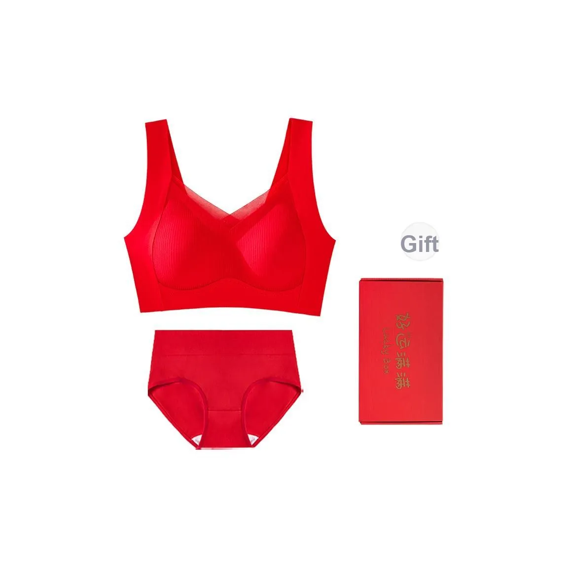 Городская красота нижнее белье набор подарочная коробка женский красный