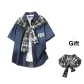 Dark Blue+Black White[Shawl]