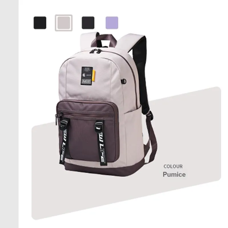 QIAODAN Shandong Silk Backpack Regular Unisex Float Stone Color-3