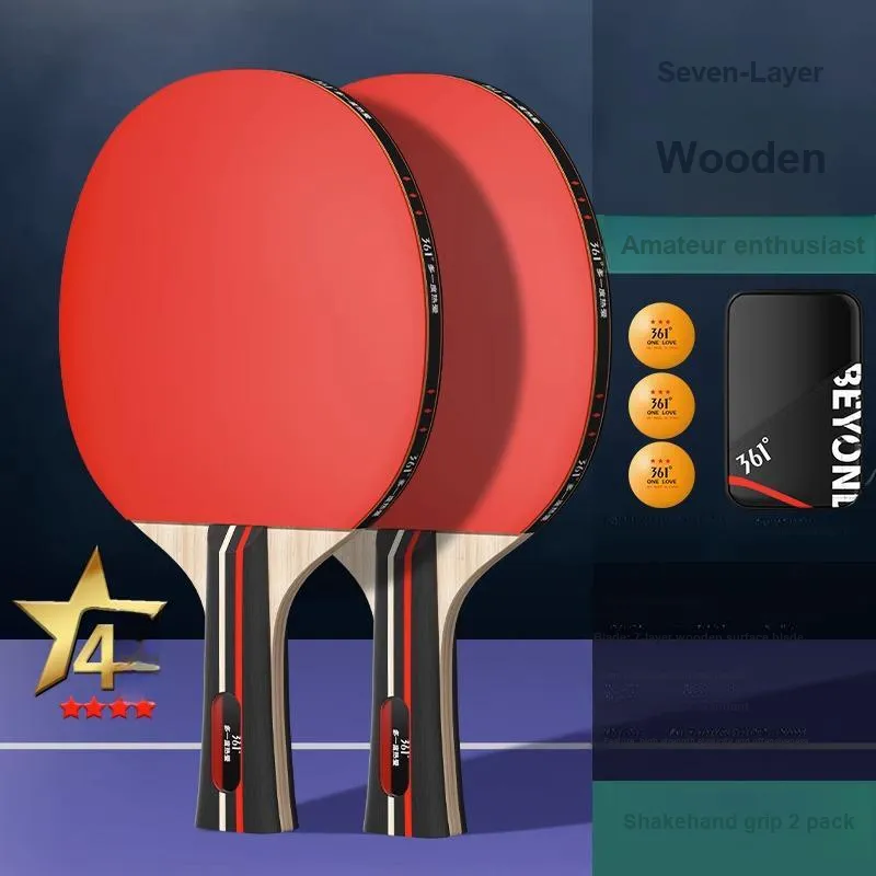 361° Ping Pong Paddles Unisex Red-3