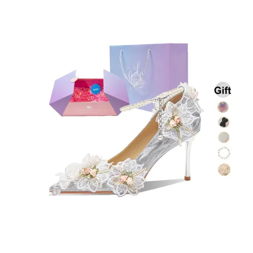 NTOZE Узкий каблук Высокие каблуки Женские Серебряные