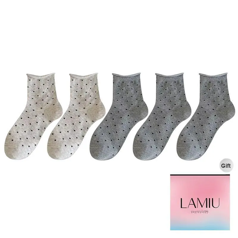 Lan Miao Mid Calf Socks Women's Shopping Bag Combo Set-8