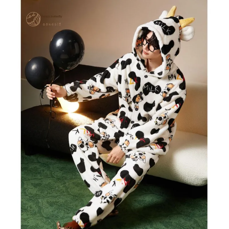 Gongdie x LABIXIAOXIN,LIANMINGKUAN Pajama Set Unisex White-4