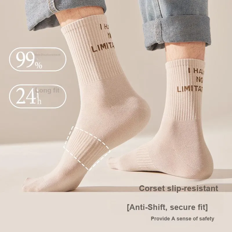 PLANDOO Mid Calf Socks Unisex 5 Pack-10