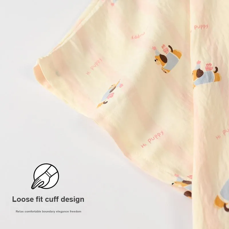 Gongdie Pajama Set Women's Apricot-3