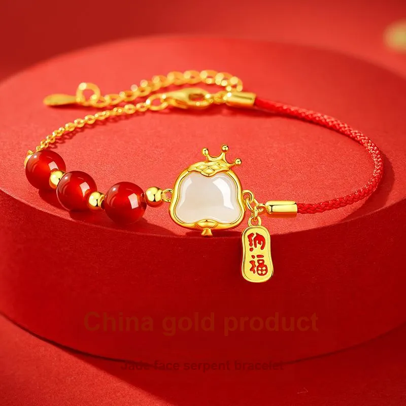 Central Fashion Bracelets Pale Greenish White Jade Women's-5