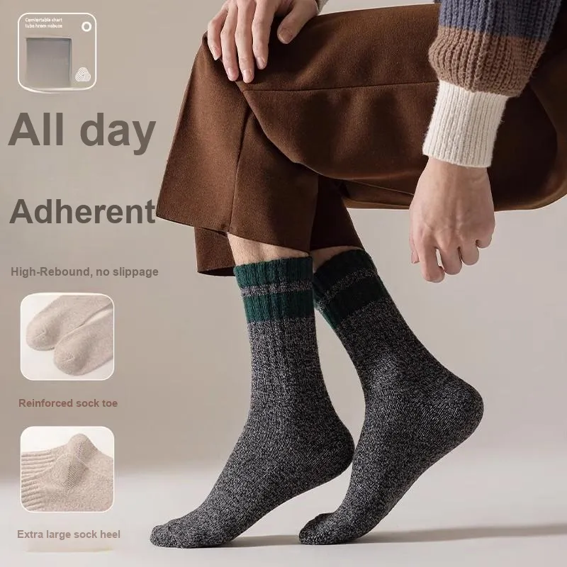 JIAZINI Mid Calf Socks Men's 3 Pack-27