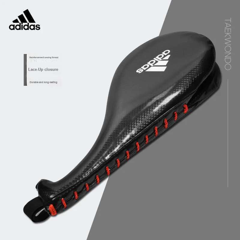 Adidas Taekwondo Equipment Taekwondo Kick Pad Carbon Fiber Texture Maya PU EVA Inner Liner Unisex Black-1