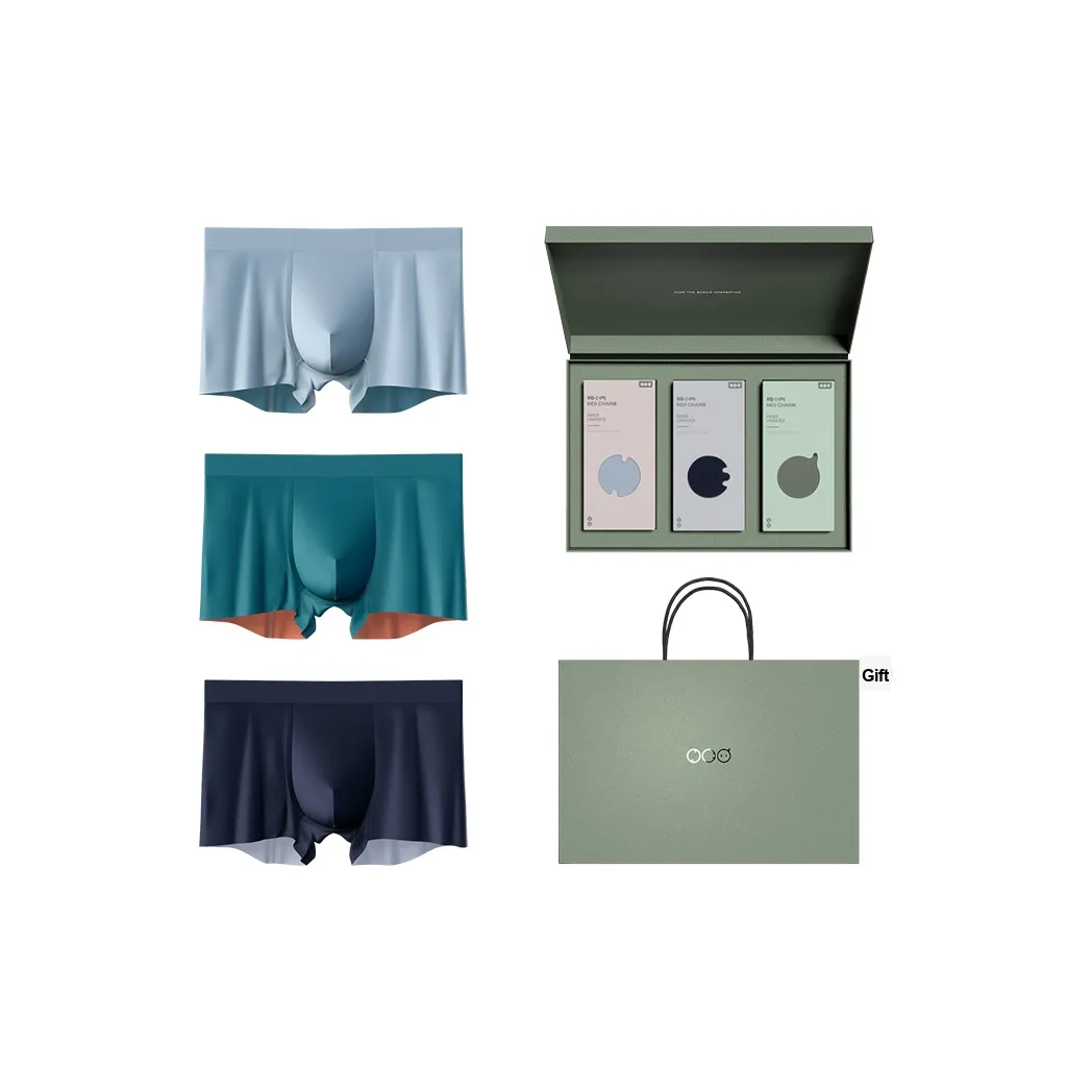 Cotton Small Inside Boxer Shorts Men's 3 Pcs Gift Box Set