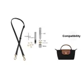 (Black Gold Buckle) Adjustable 95-124cm Shoulder Strap+Perforated Set