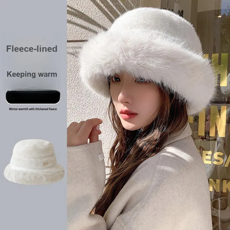 Shizhu Thickened Bucket Hats Women's-3
