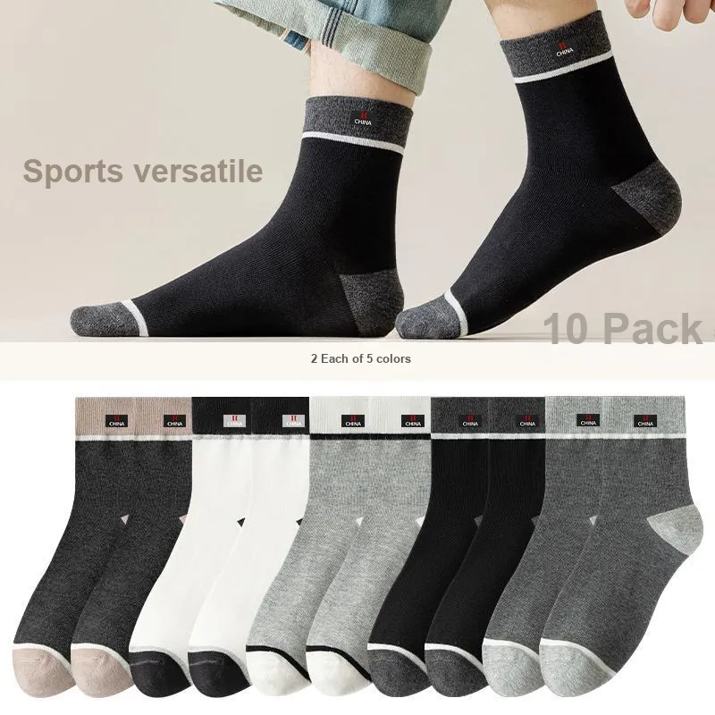 Lan Miao Mid Calf Socks Men's 10 Pack-1