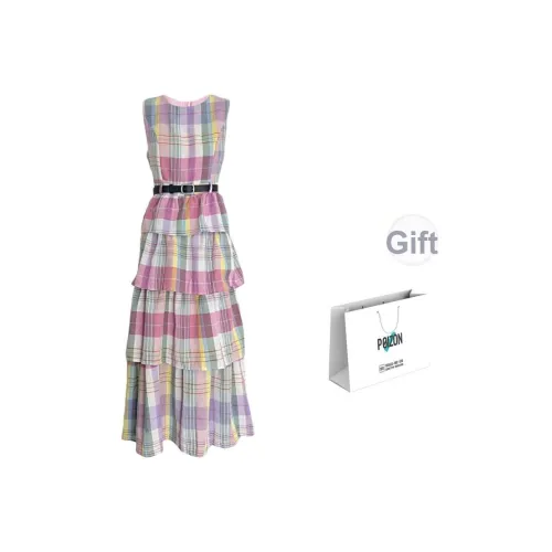 TURN UP Без рукавов Платье Женское Радужное