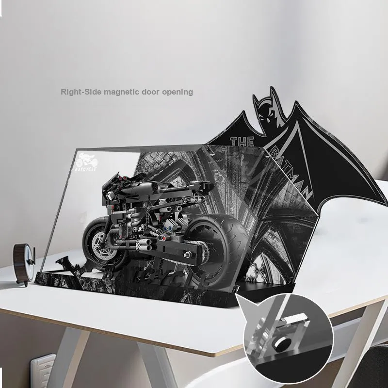 LIGHT YOUR BRICKS Lego Building Block 42155 Batman Motorcycle Display Case Model Accessories-2