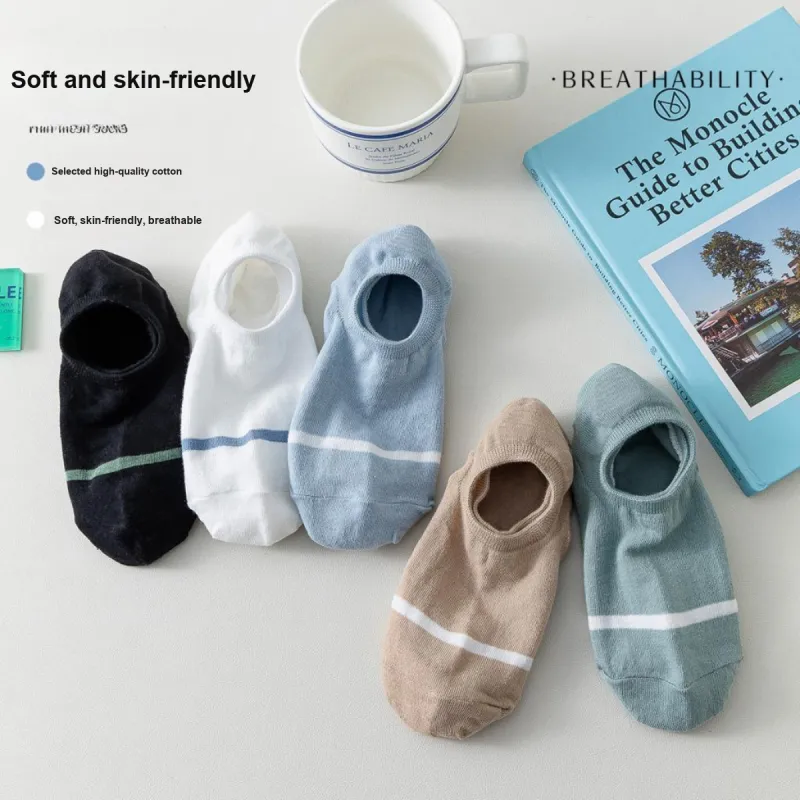 AUGUST No Show Socks Men's 5 Pack-3