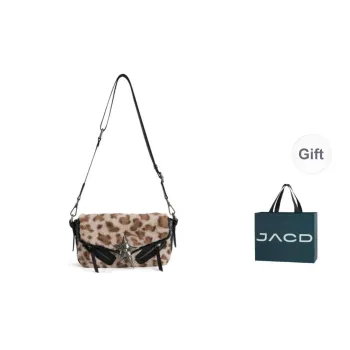 JACD PU With Polyester Handbag Shoulder Bag Crossbody Bag Women's Milk Panther Black