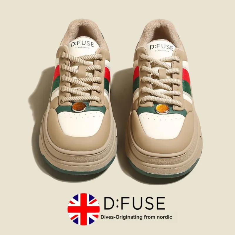D:FUSE SCANDINAVIA Warm Height Increasing Low-Top Skateboard Shoes Women's-6