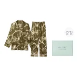 [Gift Box Set]Floral Scenery Men's Ice Silk Long-Sleeved Set