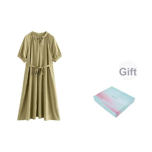 Inman Короткий рукав Платье Женское Набор в подарочной коробке